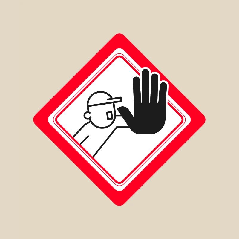 Unauthorized access prohibited Prohibition signs
