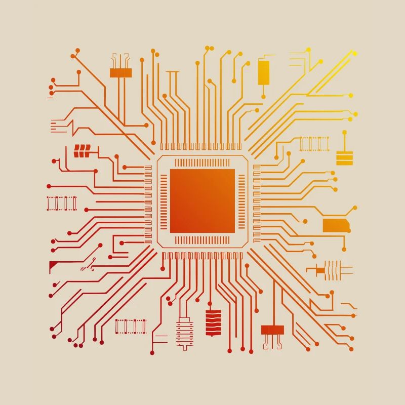 Tech Computer Motherboard Abstract Microchip