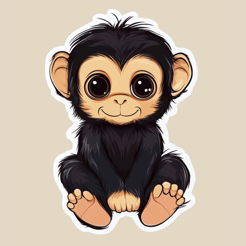 Cute Monkey Cute Monkey Gift for Monkey Fans