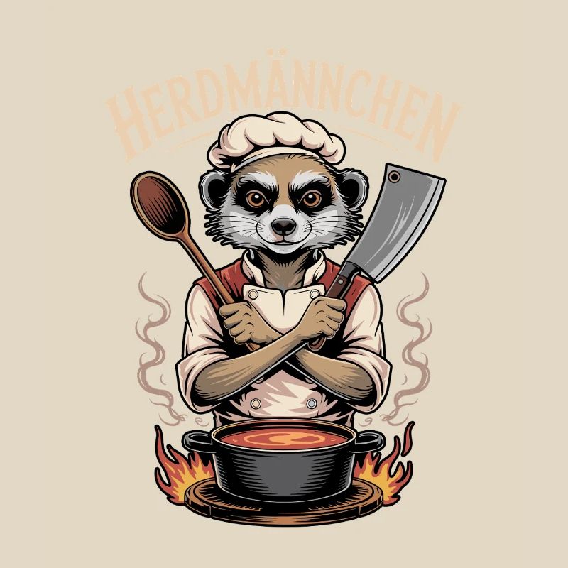 Herdmannchen Kochen Lustiger Koch Herdmannchen