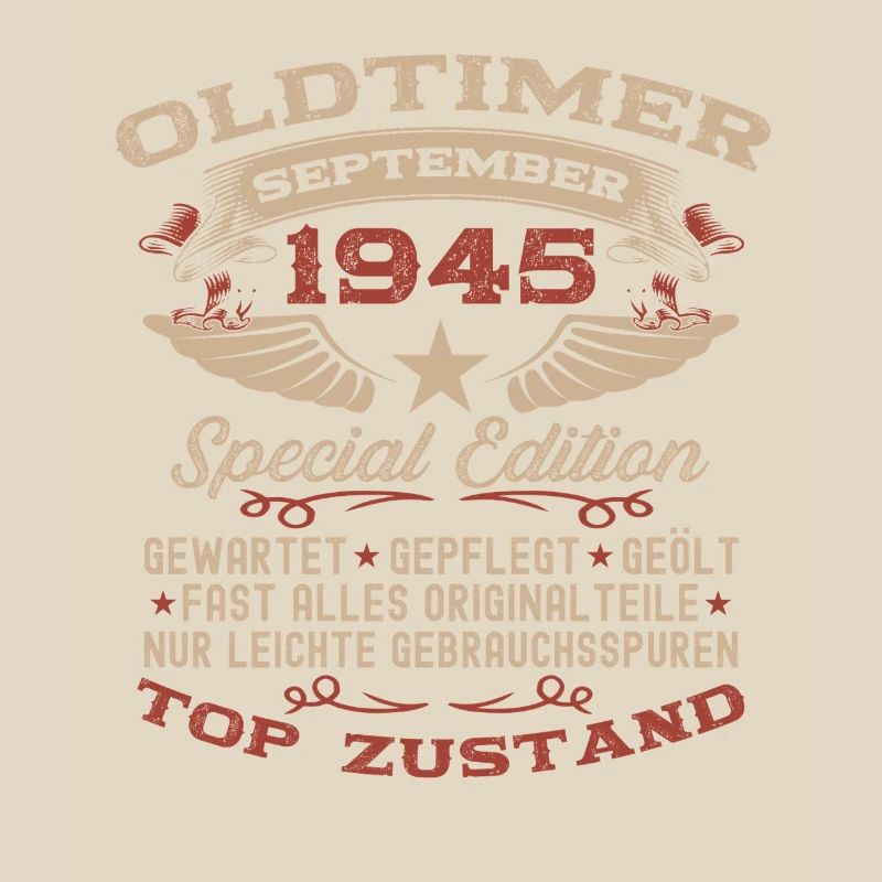 80. Geburtstag Geschenk Oldtimer September 1945