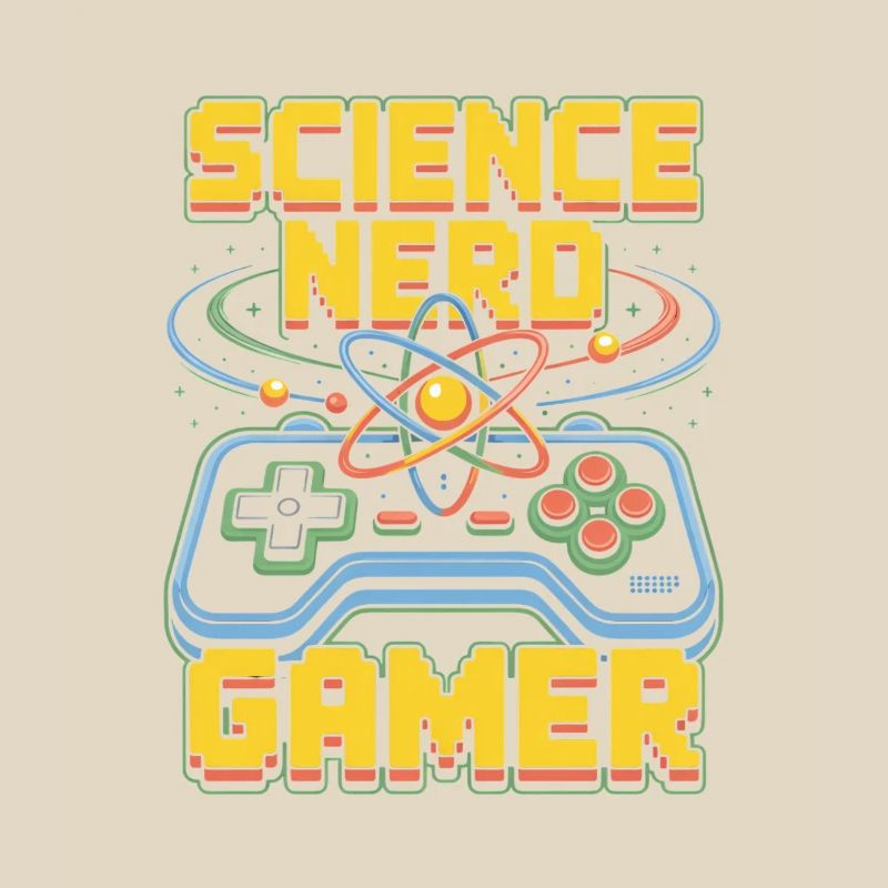 Science Nerd Gamer Atom Controller Wissenschaft