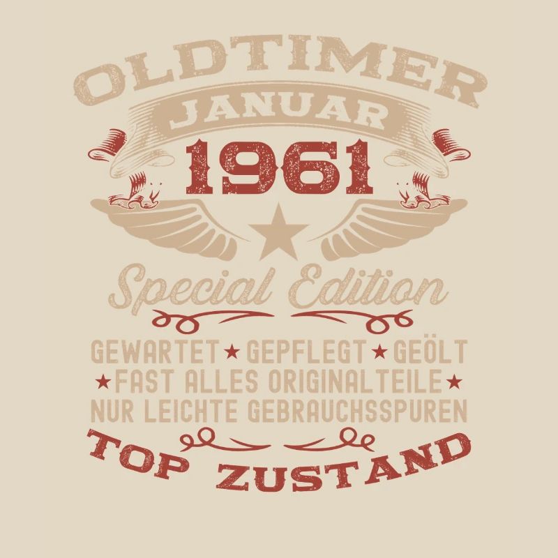 65. Geburtstag Geschenk Oldtimer Januar 1961
