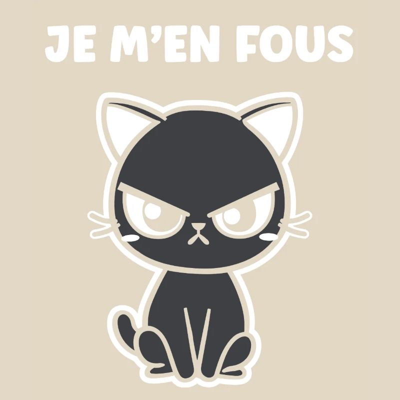 Grumpy black cat