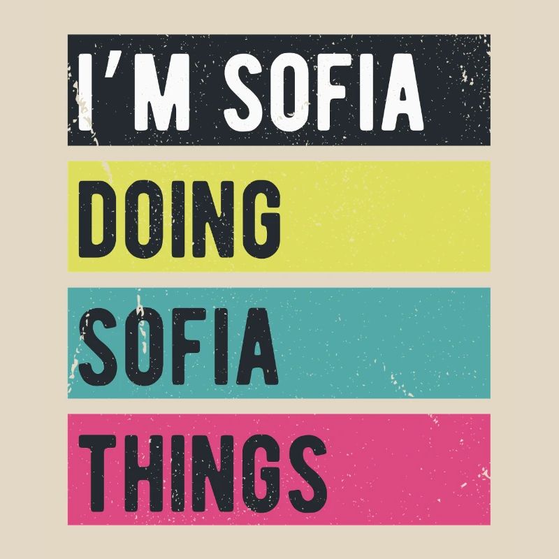 Ich bin Sofia und mache Sofia-Dinge in Retro-Farben