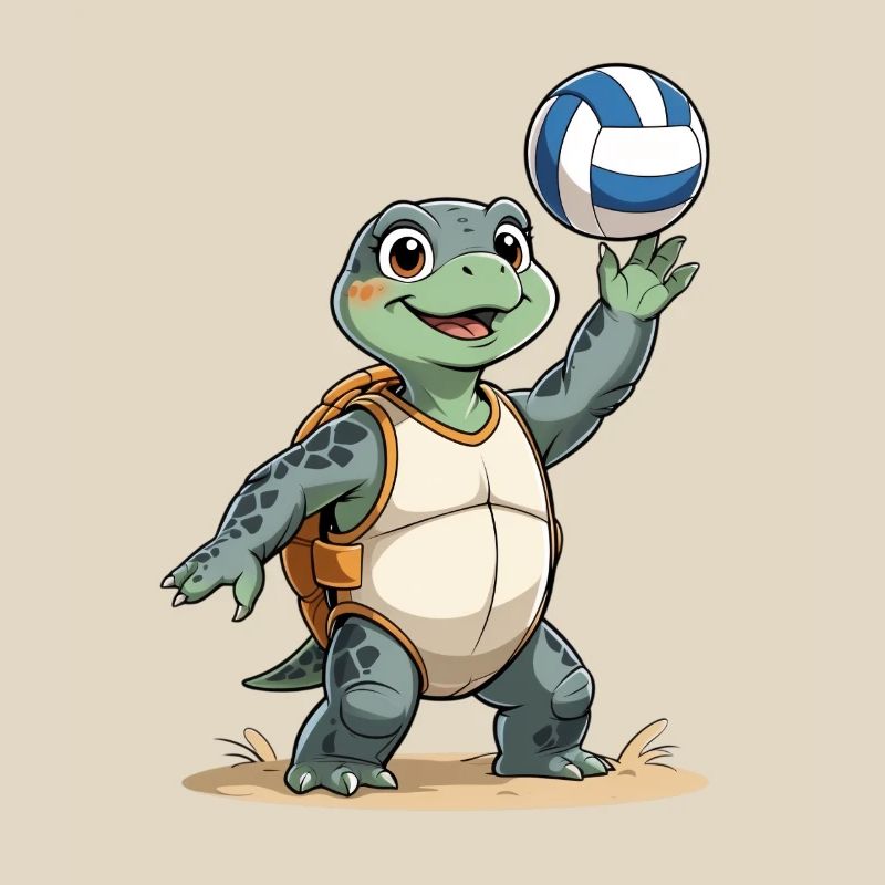Volley-Turtle with backpack