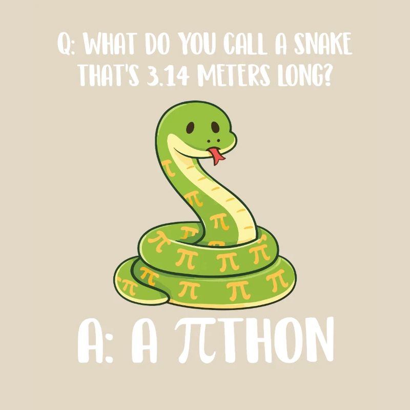 Schlange, 3,14 Meter lang, Pi-Tag-Python-Witz