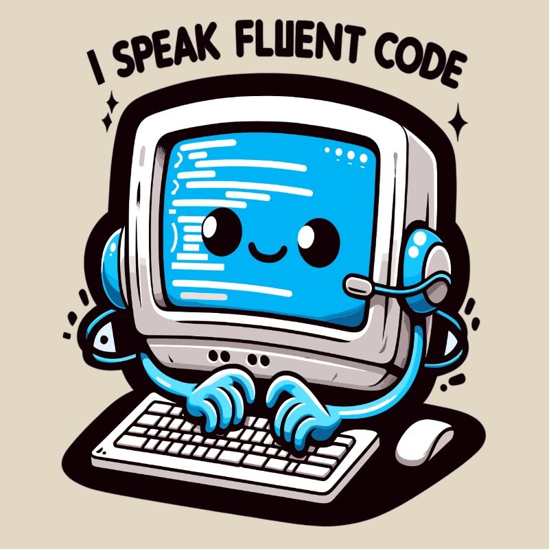 I Speak Fluent Code Retro Computer