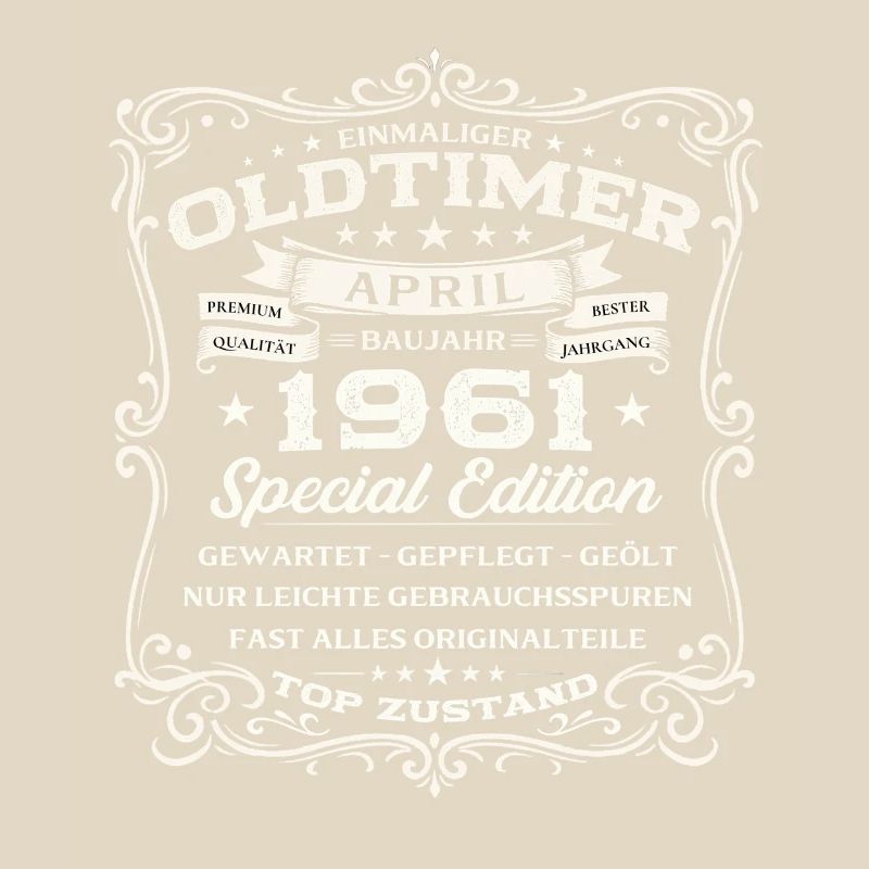 65. Geburtstag Geschenk Mann Oldtimer April 1961