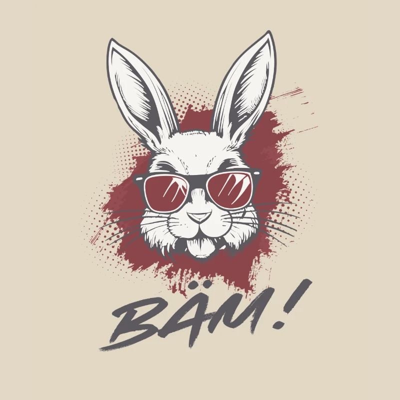 Cool Bunny BÄM Funny Statement Design