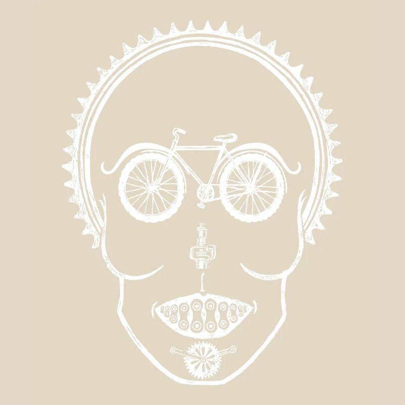 Conception d’illusion optique de crâne de vélo