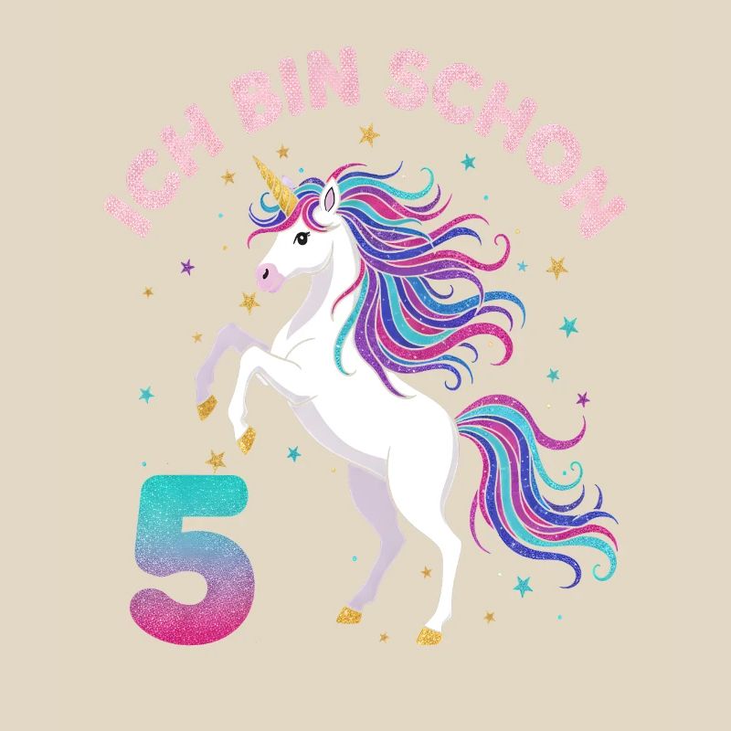 5. Geburtstag Einhorn Mädchen Ich bin schon 5