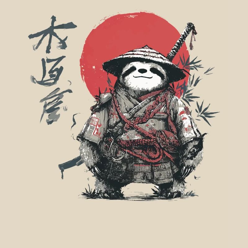 Sloth Samurai Under Red Sun