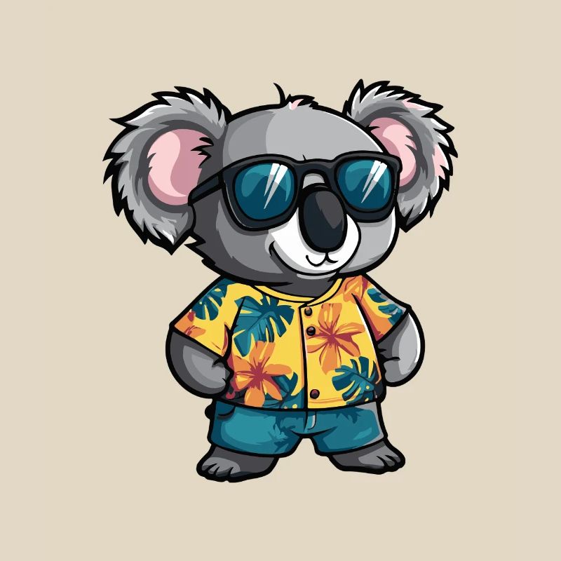 Koala Comic Urlaub