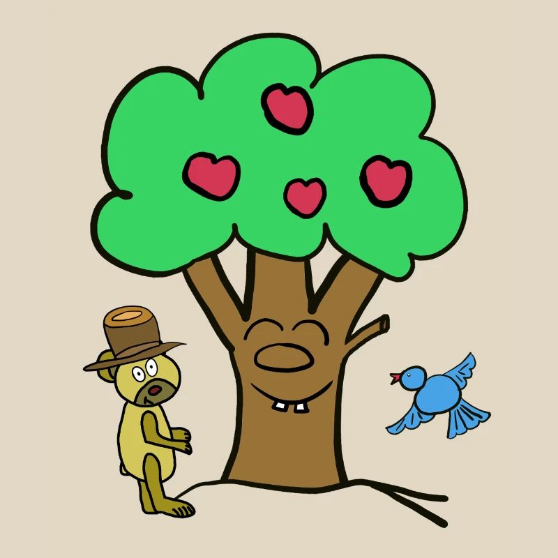 Apple Tree Tree Teddy Bear Summer Child
