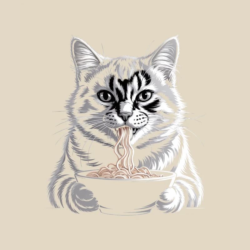 Cat Eats Ramen