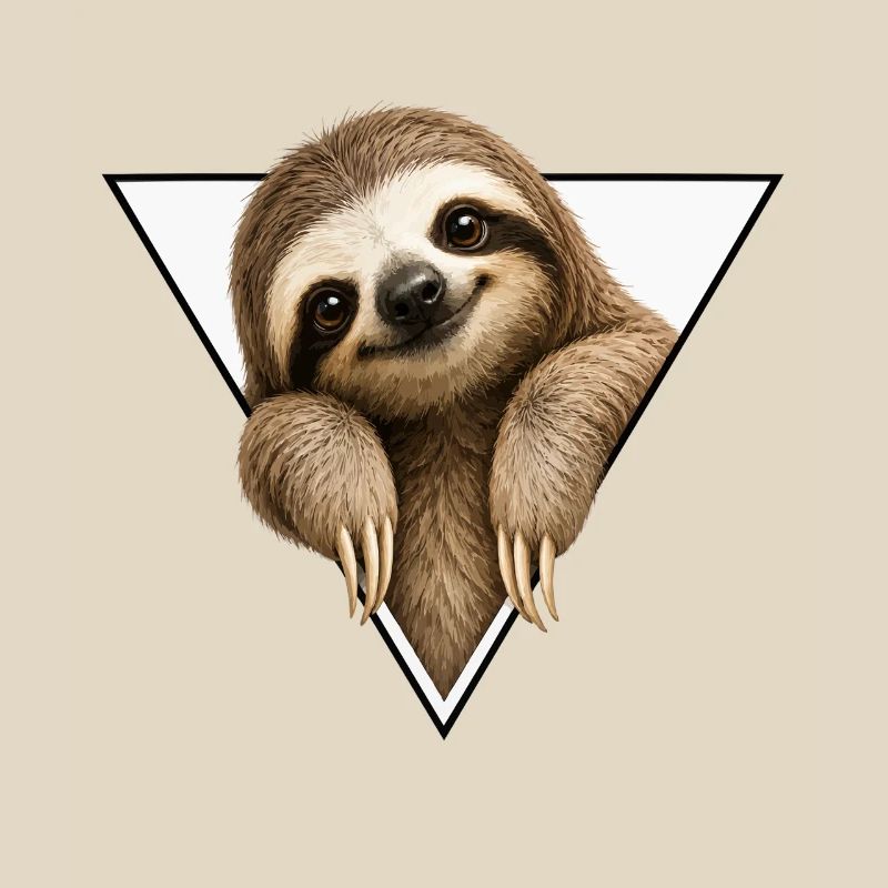 Sloth in triangle design