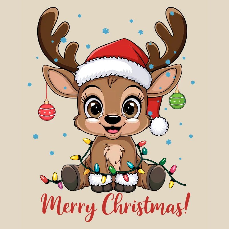 Pull de Noël en renne mignon Joyeux Noël