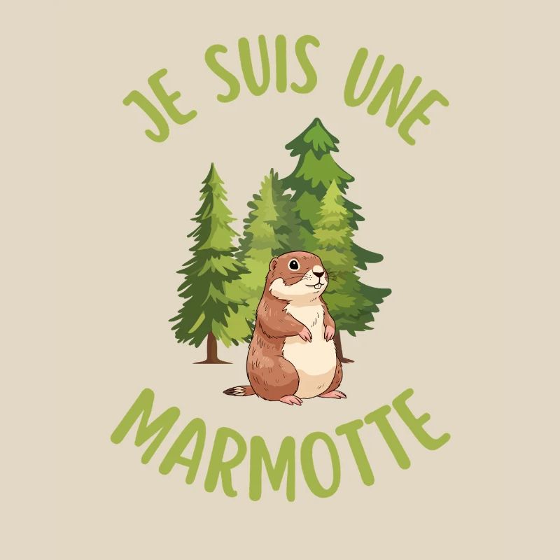 Ich bin ein Murmeltier im Wald