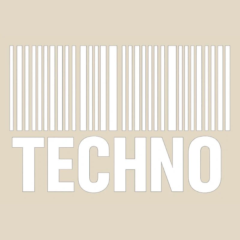 Modèle de code-barres techno