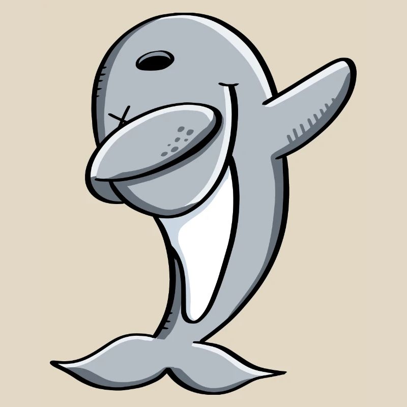 Delfin makes Dab Dance - Dabbing - Dolphin - Comic