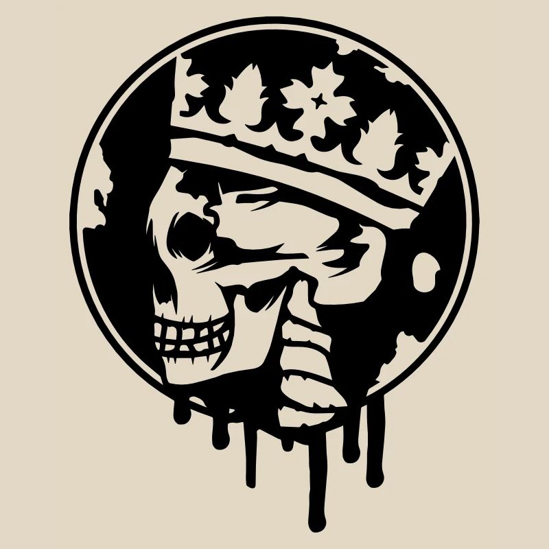 Skull with a crown