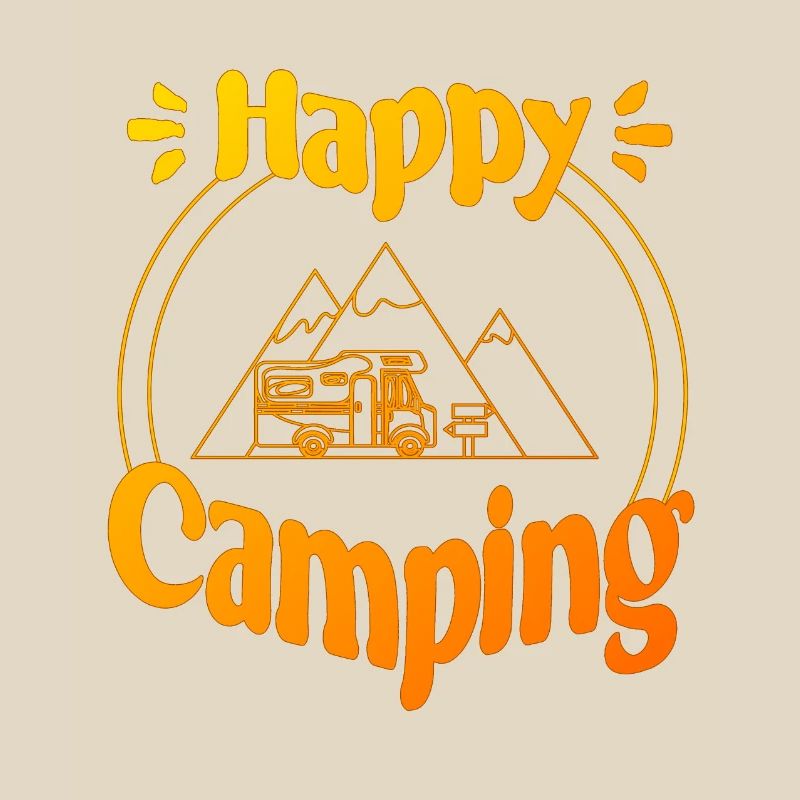 Happy Camping - conception graphique joyeuse et cool