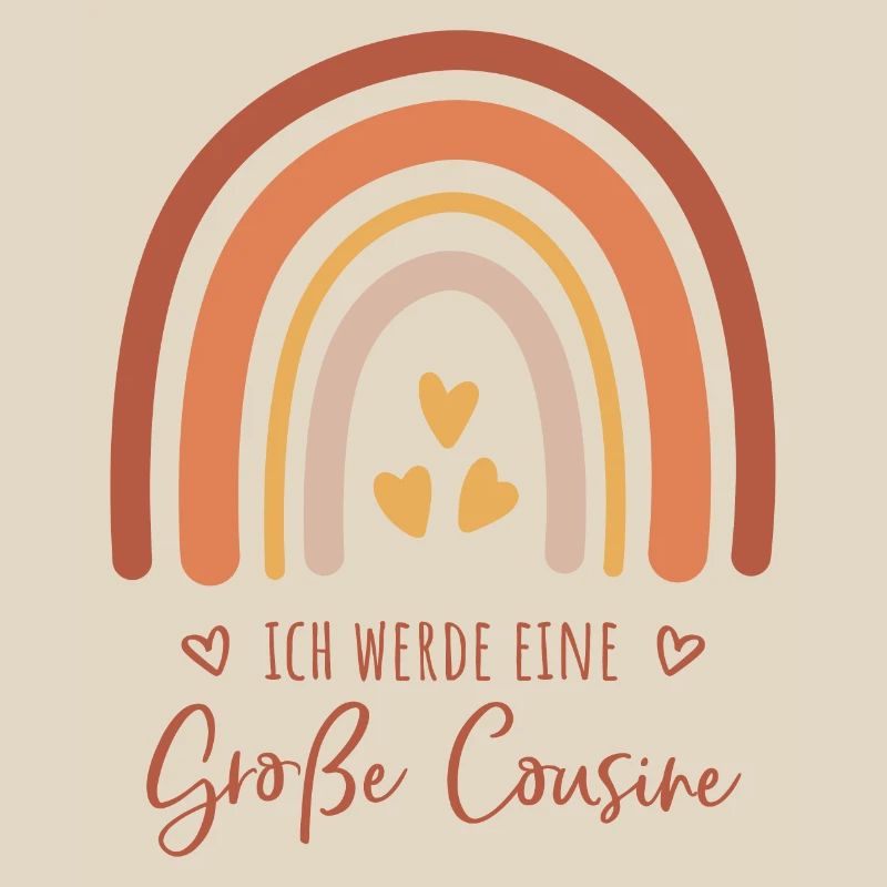 Ich werde eine große Cousine / Boho Regenbogen