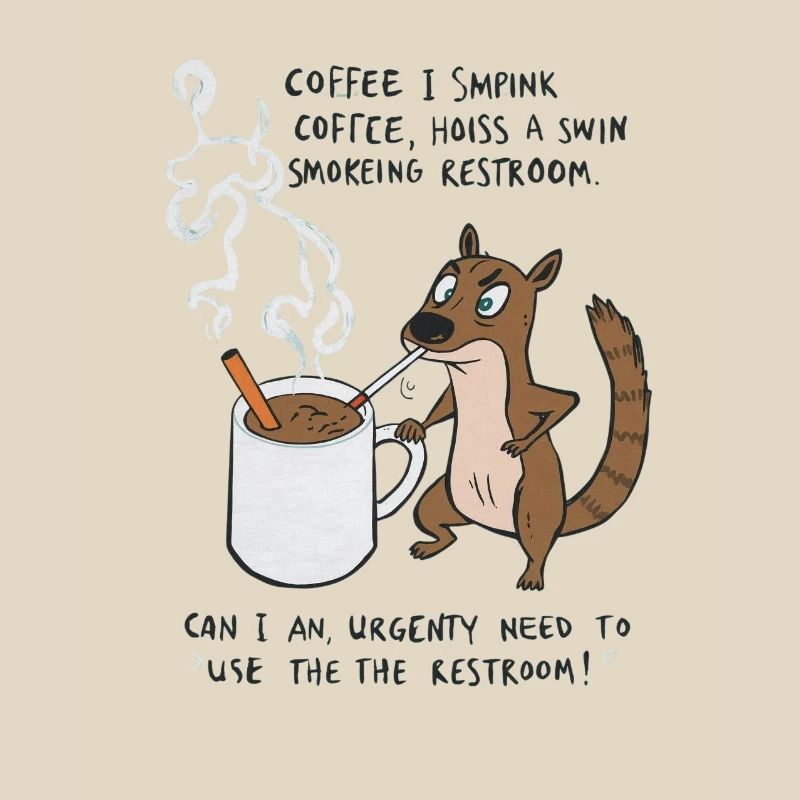 Kaffee Notfall Beutier Eichhörnchen Kippe 