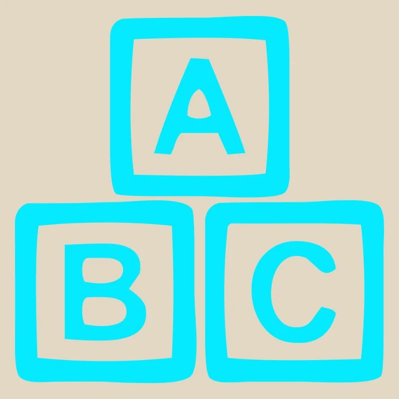 Neon ABC Block Pattern