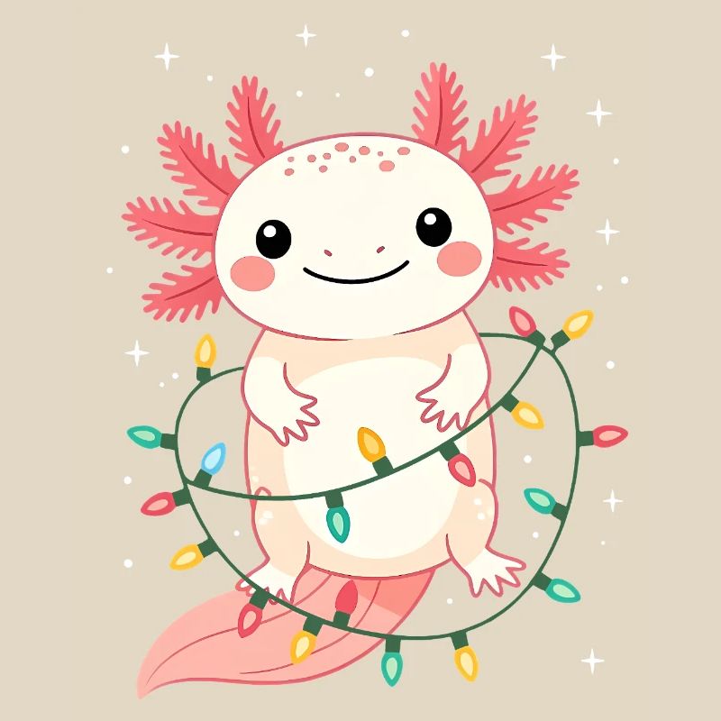 Pull de Noël Axolotl Drôle Mignon