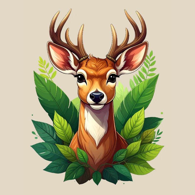 Ein Reh oder Hirsch im Wald