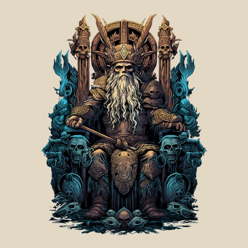 Wikinger Odin Söhne Thron Walhalla Valhalla