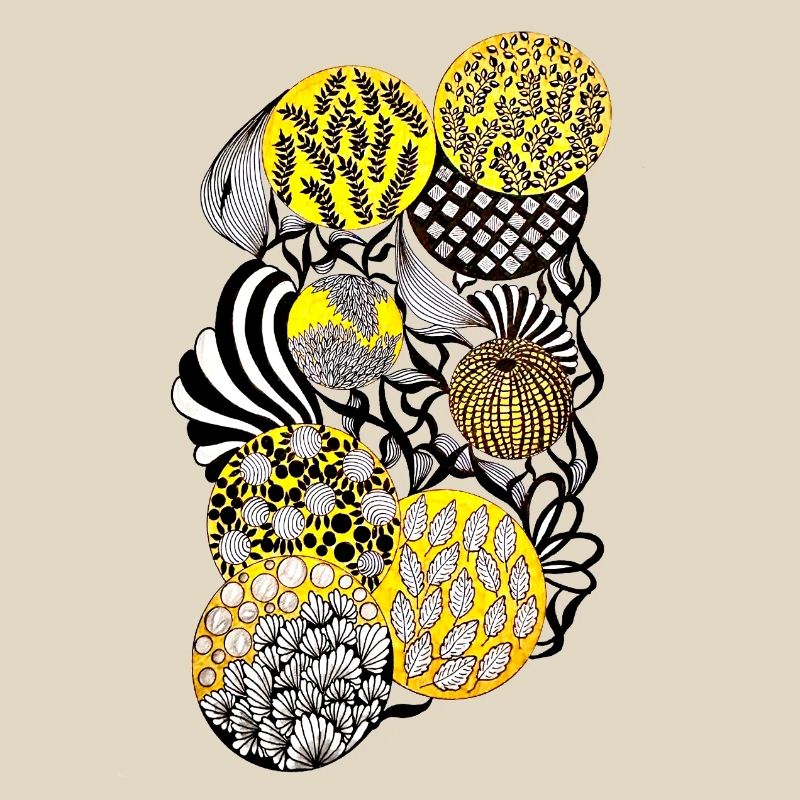 Luminous Circle Patterns Botany