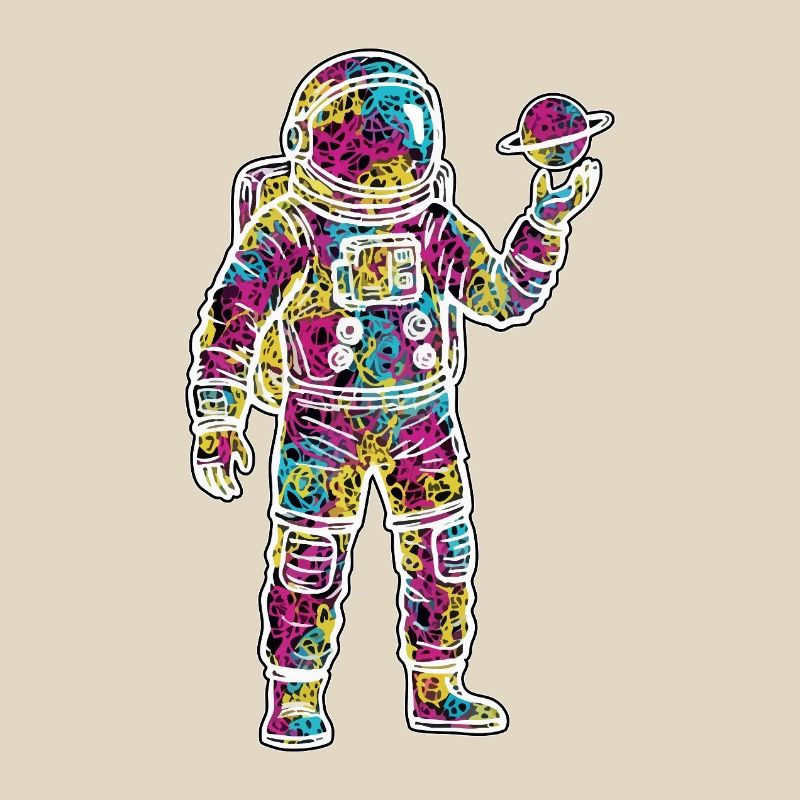 Space Astronaut Scribble Planet Scribbles