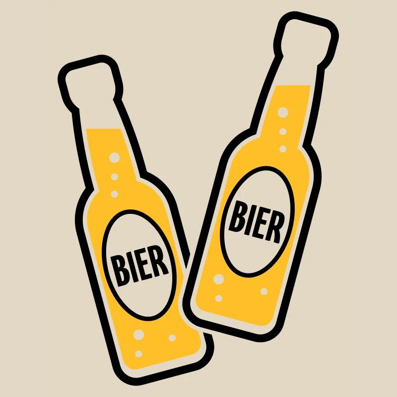 2 Bierflaschen Stoßen An (Bier Biertrinker POS 2C)