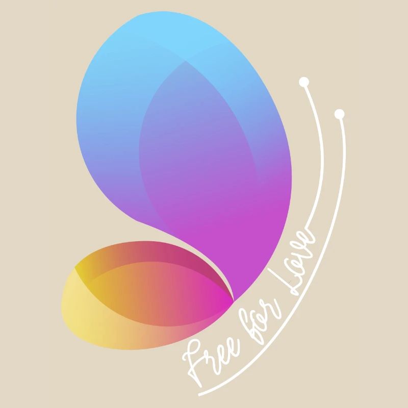 Frei durch Liebe Gradient Schmetterling
