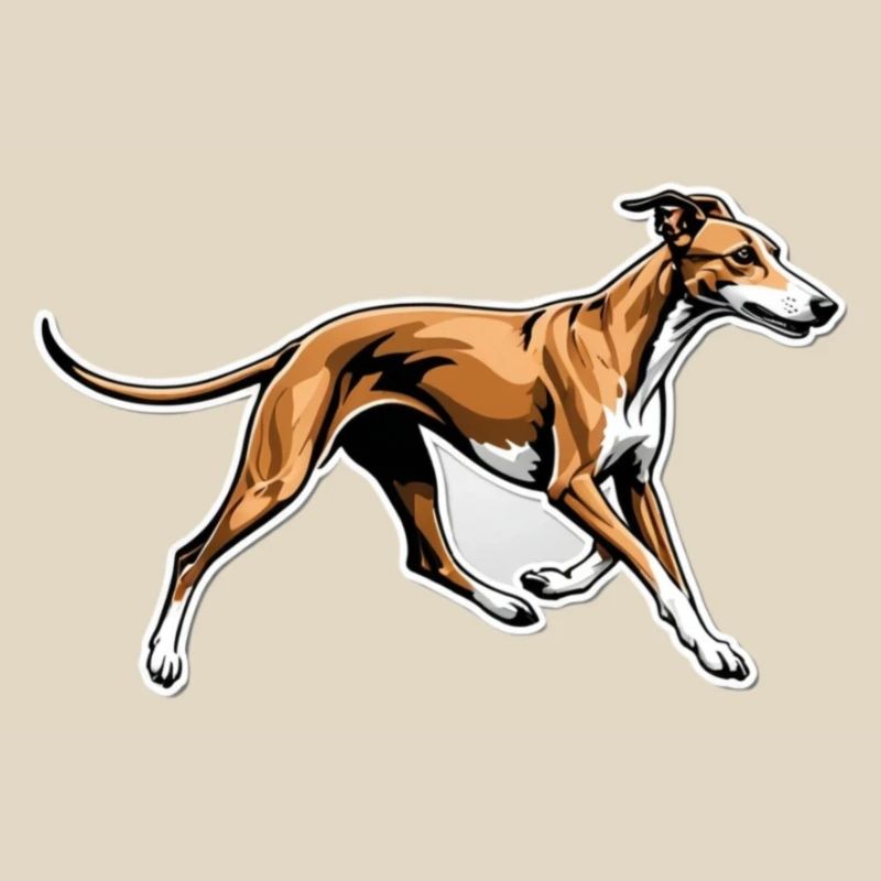Dynamischer Windhund Lauf-Illustration