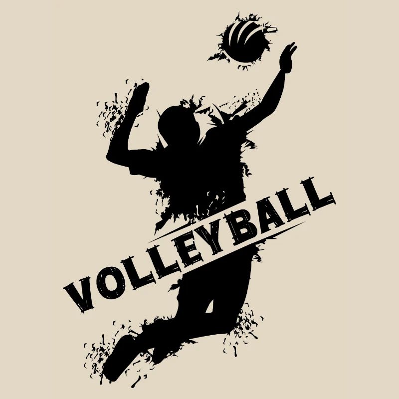 Volleyball explosion player beach volleyball logo