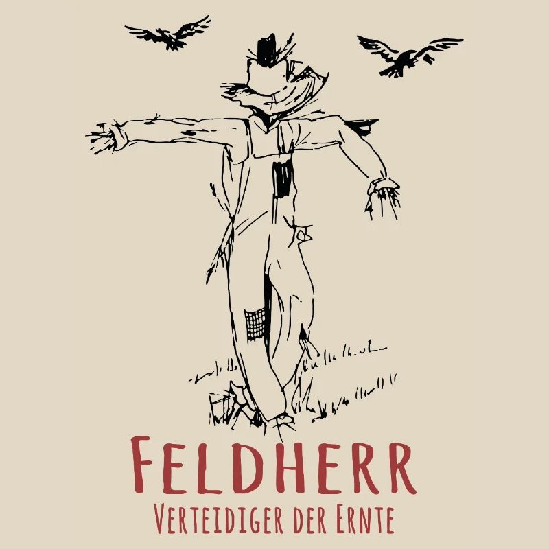 Feldherr Vogelscheuche Lustiger Ernte Spruch