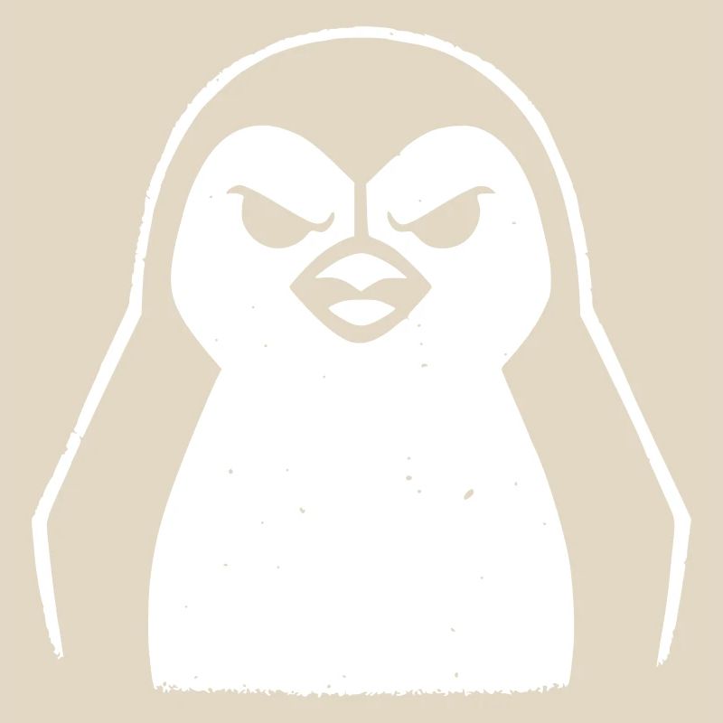 pinguin stencil grunge minimalistisch-vector Linux
