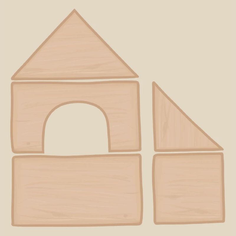 Modèle de construction de maisons en blocs de construction en bois