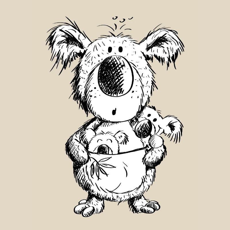 Koala Mama Mit Babys