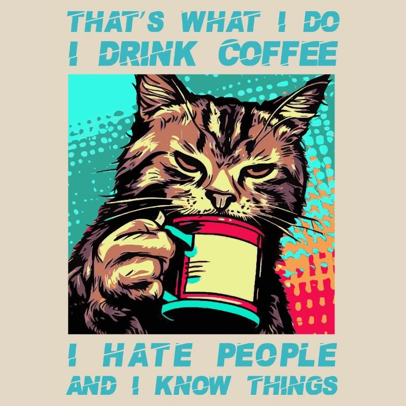 Kaffee mit einer Katze