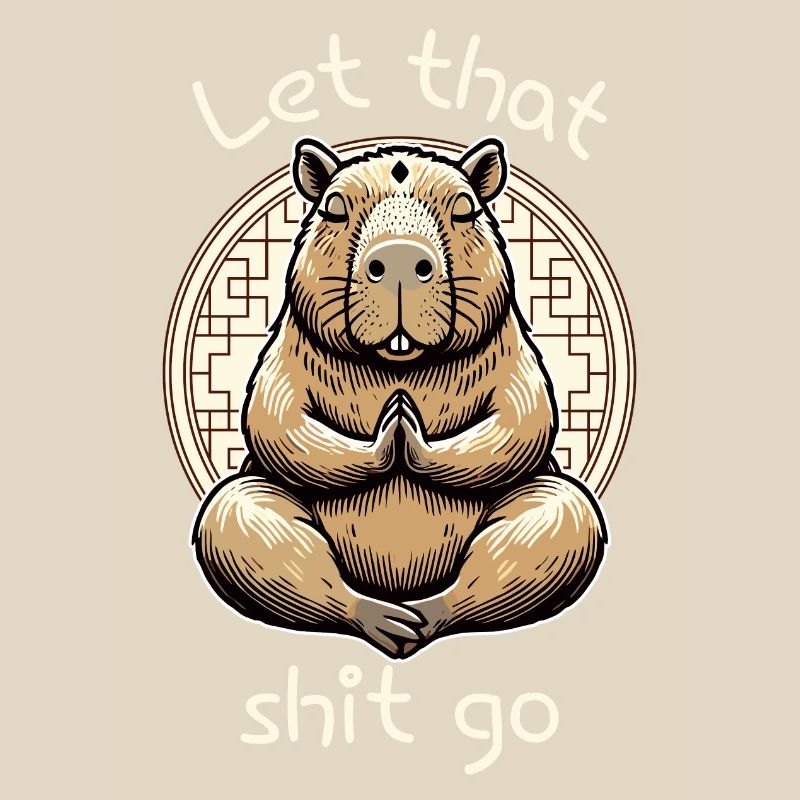Let That Shit Go – Meditating Capybara