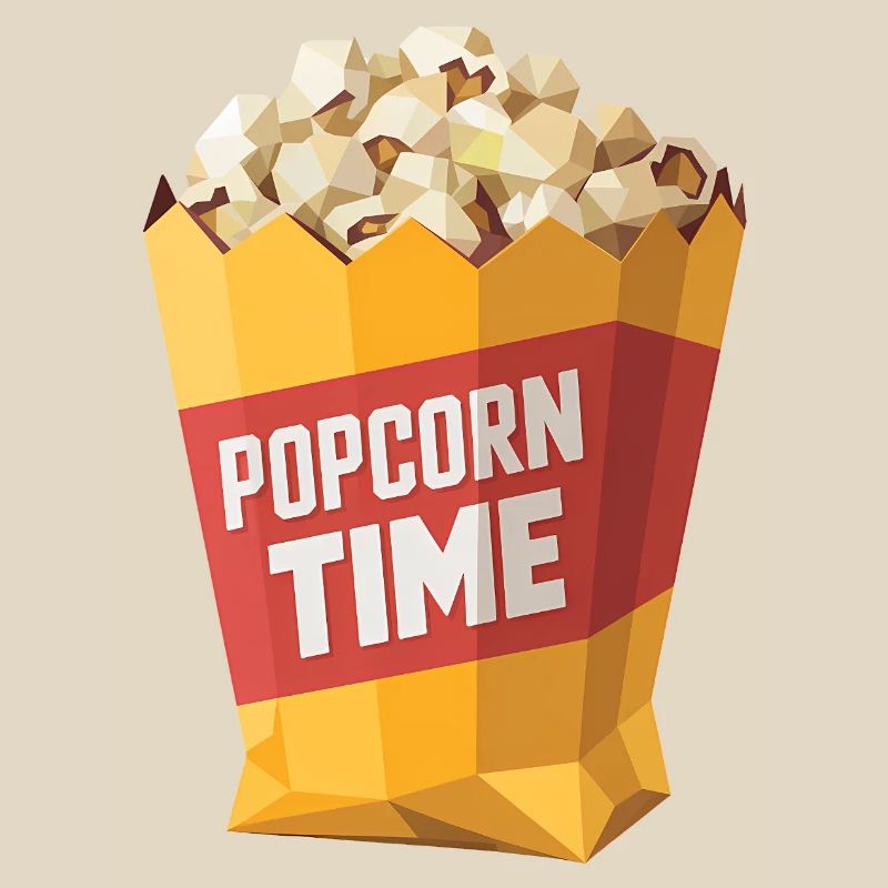 Popcorn Bag - Cool Low Poly Logo