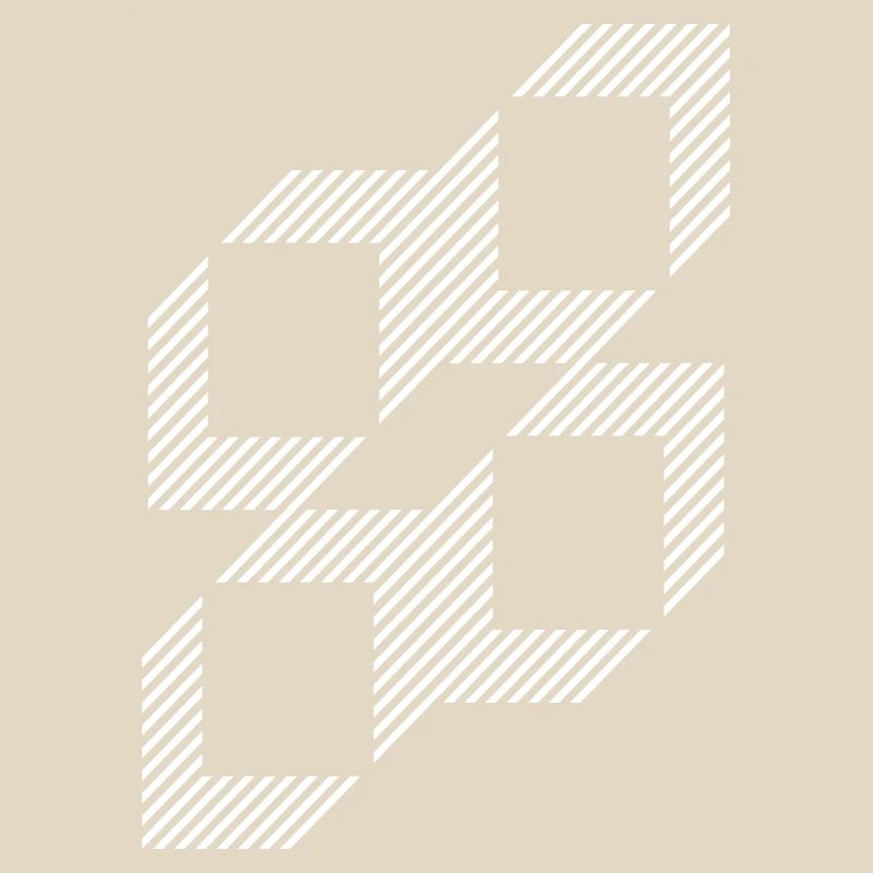 Geometric Stripe Squares Grid