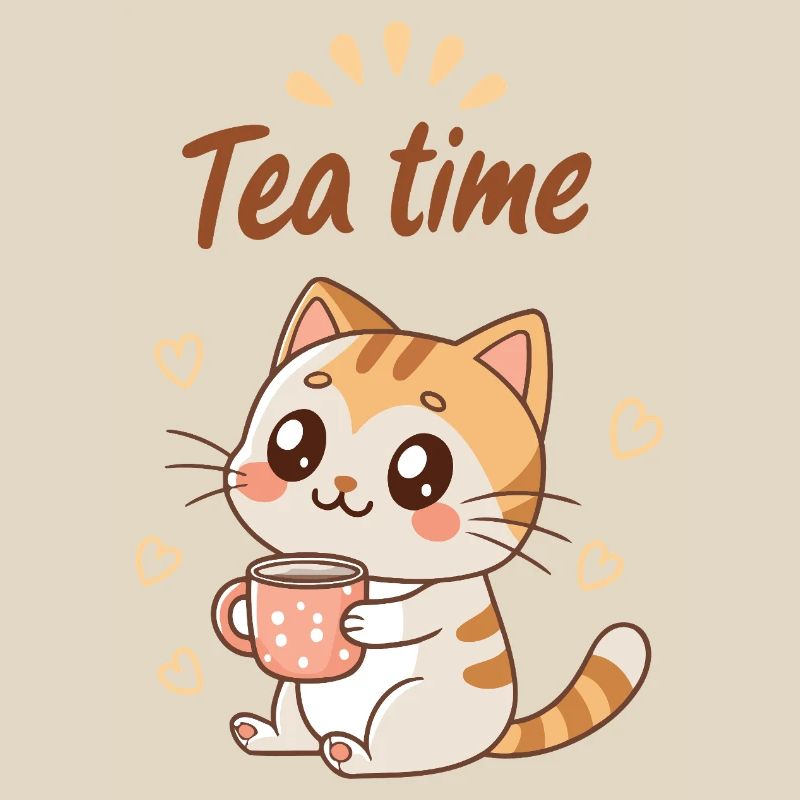 Mignon Chat Tea Time Douceur Cozy