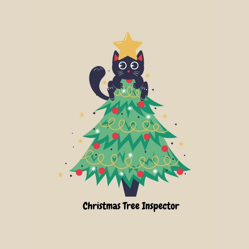 Katzen-Weihnachtspullover im Baum