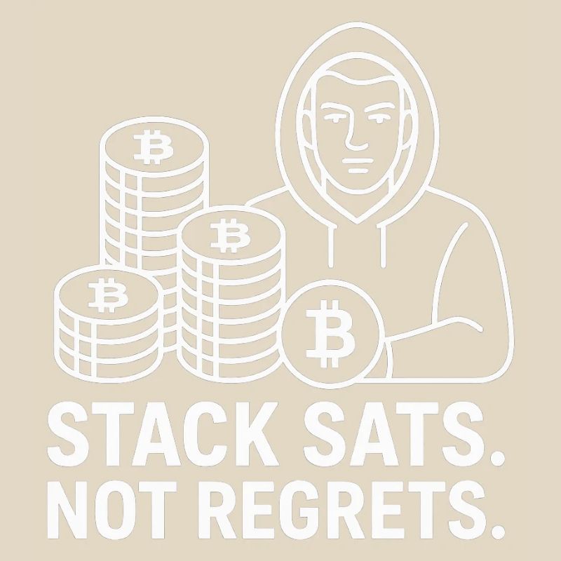 Conception de sweat à capuche Bitcoin – Stack Sats. Pas de regrets.